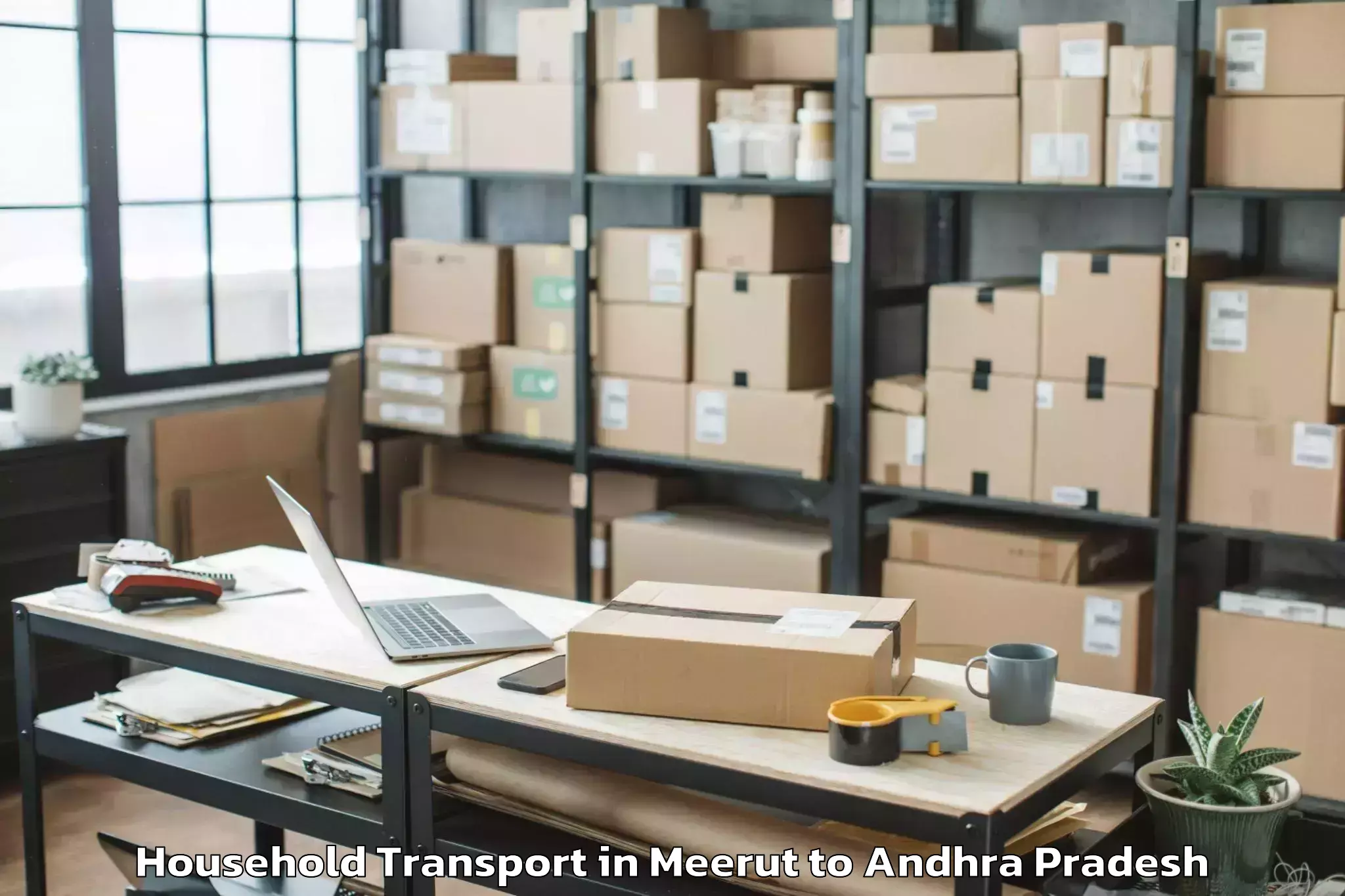 Affordable Meerut to Nizampatnam Household Transport